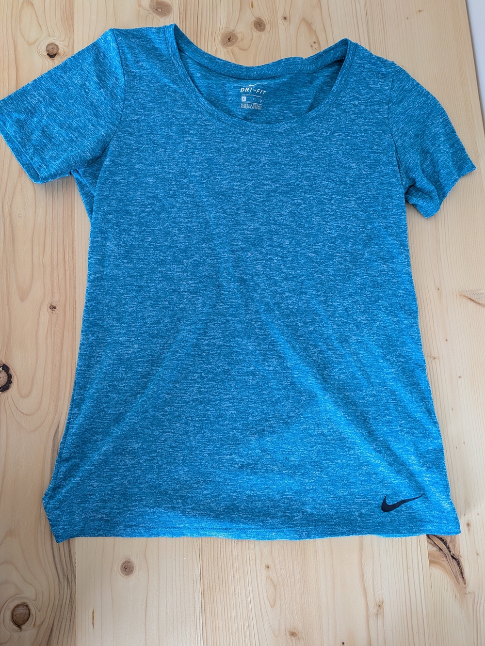 Nike Dri-FIT Heathered Teal Crew Neck Performance Tee